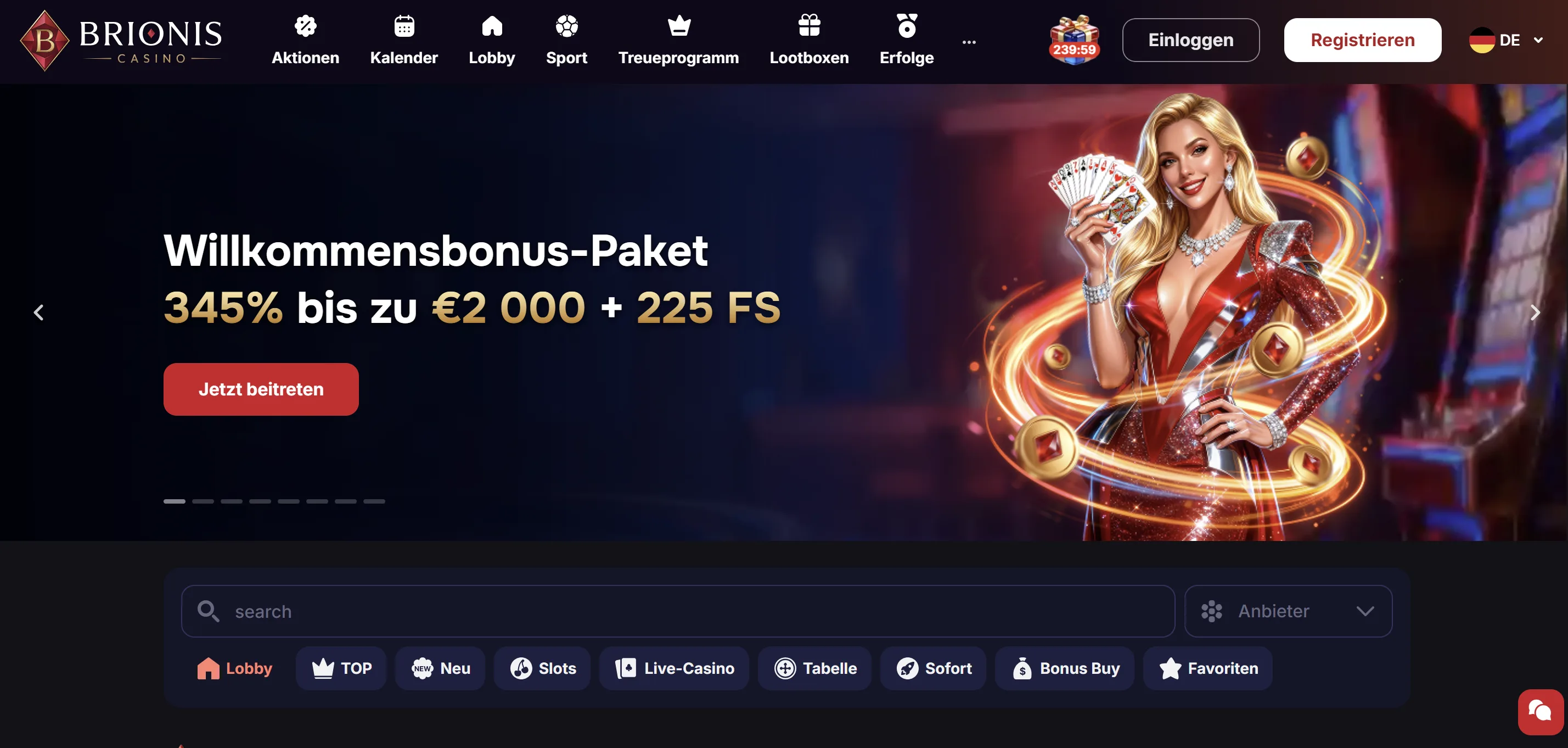 Brionis Casino Anmelden